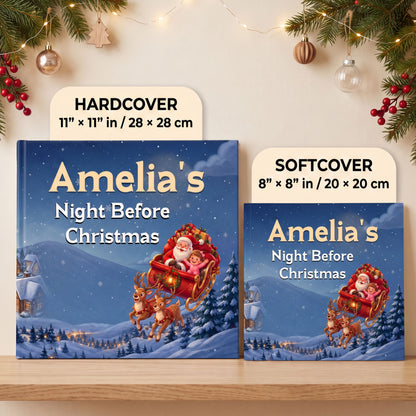 Custom Name Santa Story, Night Before Christmas Book