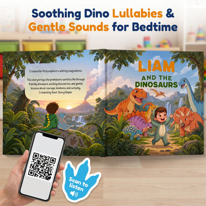 Dinosaur Birthday Book Personalized, Personalized Dino Character