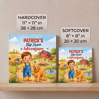 Personalized Farm Adventure Book, Child is the Hero, Farm Animal Birthday Gift