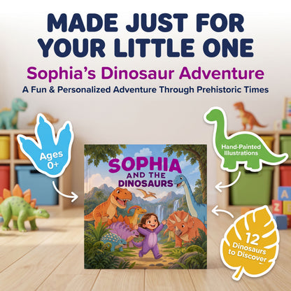 Dinosaur Birthday Book Personalized, Personalized Dino Character