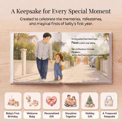 Personalized First Day of Kindergarten Book, Custom Name Story Gift