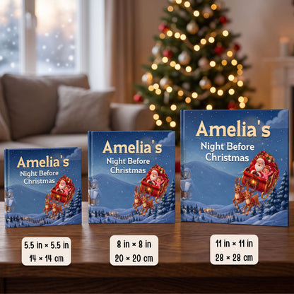 Personalized Christmas Eve Book for Kids, Custom Storybook with Name