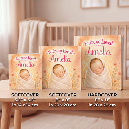 Personalized Baby Book with Name, You’re So Loved Custom Name Book
