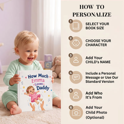 Personalized Baby Book for Daddy, New Dad Gift from Baby, First Time Dad Gift