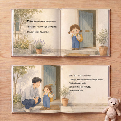 Personalized First Day of Kindergarten Book, Custom Name Story Gift
