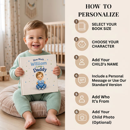 Personalized Fathers Day Book, First Fathers Day Gift from Baby