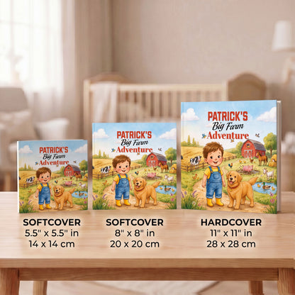 Personalized Farm Adventure Book, Child is the Hero, Farm Animal Birthday Gift