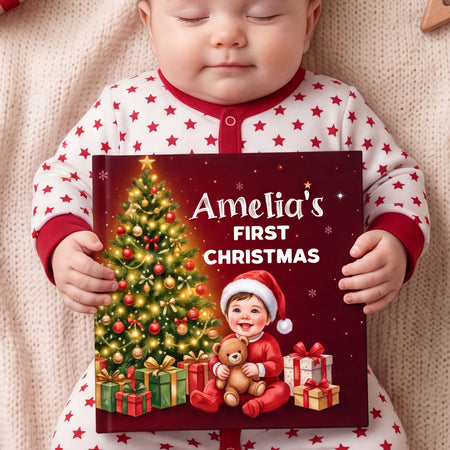 Baby’s First Christmas Personalized Book, 1st Christmas Baby Gift