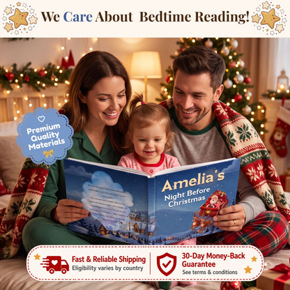 Personalized Christmas Eve Book for Kids, Custom Storybook with Name