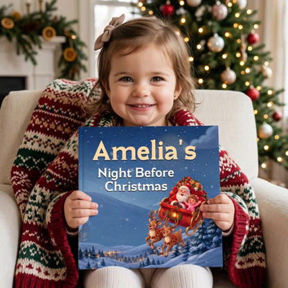 Personalized Christmas Eve Book for Kids, Custom Storybook with Name