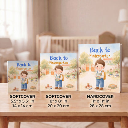 Personalized First Day of Kindergarten Book, Custom Name Story Gift