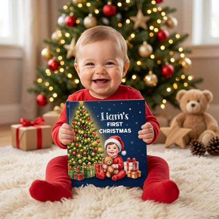 First Christmas Personalized Baby Book, Custom Name Christmas Storybook