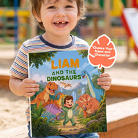 Personalized Dinosaur Adventure Book, Custom Kids Story with Name and Character