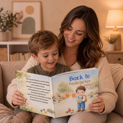Personalized First Day of Kindergarten Book, Custom Name Story Gift