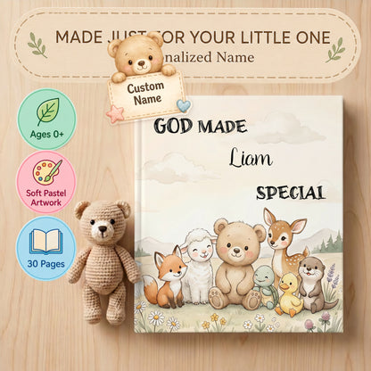 Personalized Baptism Gift for Boy or Girl, Christian Storybook, Faith Bedtime Book