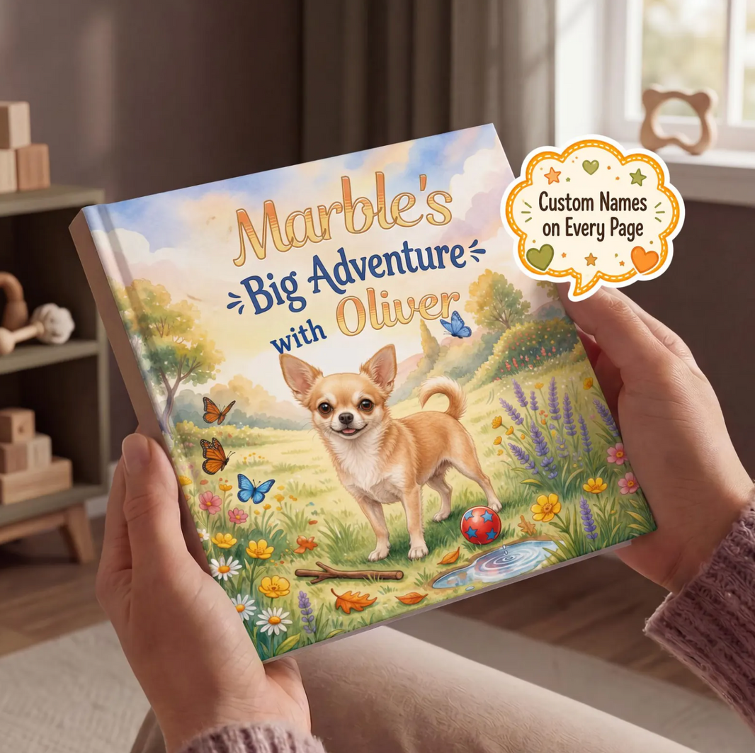 Custom Pet Adventure Book, Personalized Dog Book with Name
