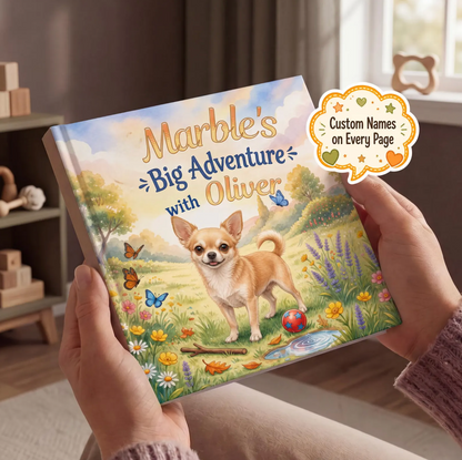 Custom Pet Adventure Book, Personalized Dog Book with Name