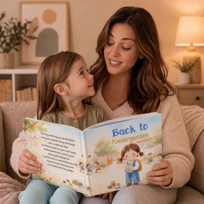 Personalized First Day of Kindergarten Book, Custom Name Story Gift