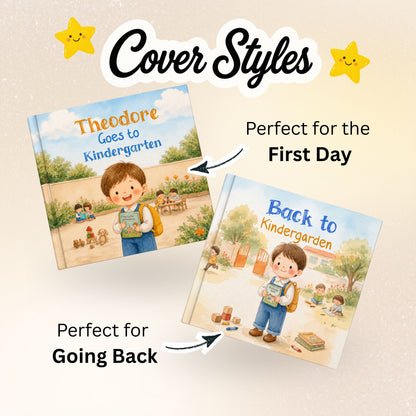 Personalized First Day of Kindergarten Book, Custom Name Story Gift