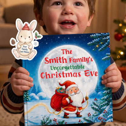 Personalized Christmas Eve Book for Family, Xmas Gift for Parents and Kids