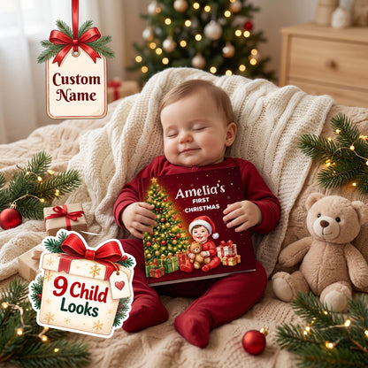 Baby’s First Christmas Personalized Book, 1st Christmas Baby Gift