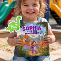 Custom Dinosaur Book for Kids, Personalized Name and Character Story