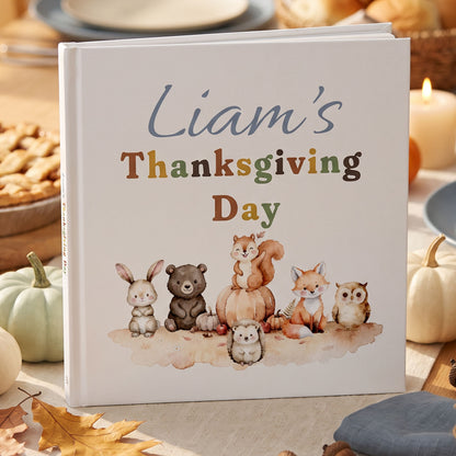 Personalized Fall Storybook for Toddler, Custom Name Thanksgiving Book