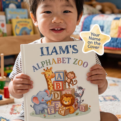 Personalized Animal Alphabet Book, Custom Name ABC Story for Kids