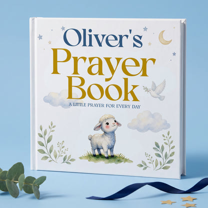 Personalized Christian Prayer Book with Name, Baby Dedication Keepsake