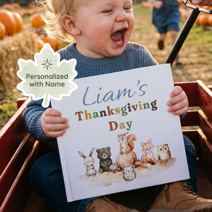 Personalized Fall Storybook for Toddler, Custom Name Thanksgiving Book
