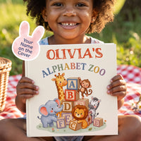 Personalized Baby ABC Book, Custom Name Animal Alphabet Book