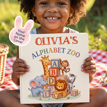 Personalized Animal Alphabet Book, Custom Name ABC Story for Kids
