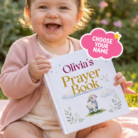 Personalized Christian Prayer Book with Name, Baby Dedication Keepsake