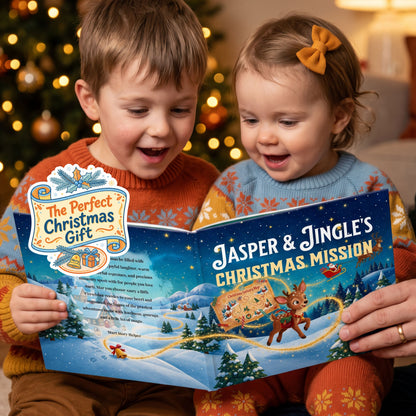 Baby First Christmas Personalized Book, Custom Name Christmas Adventure