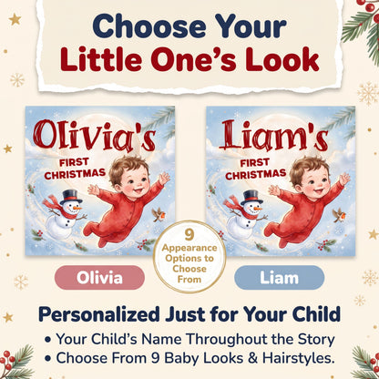 1st Christmas Gift, Personalized Baby’s First Christmas Book