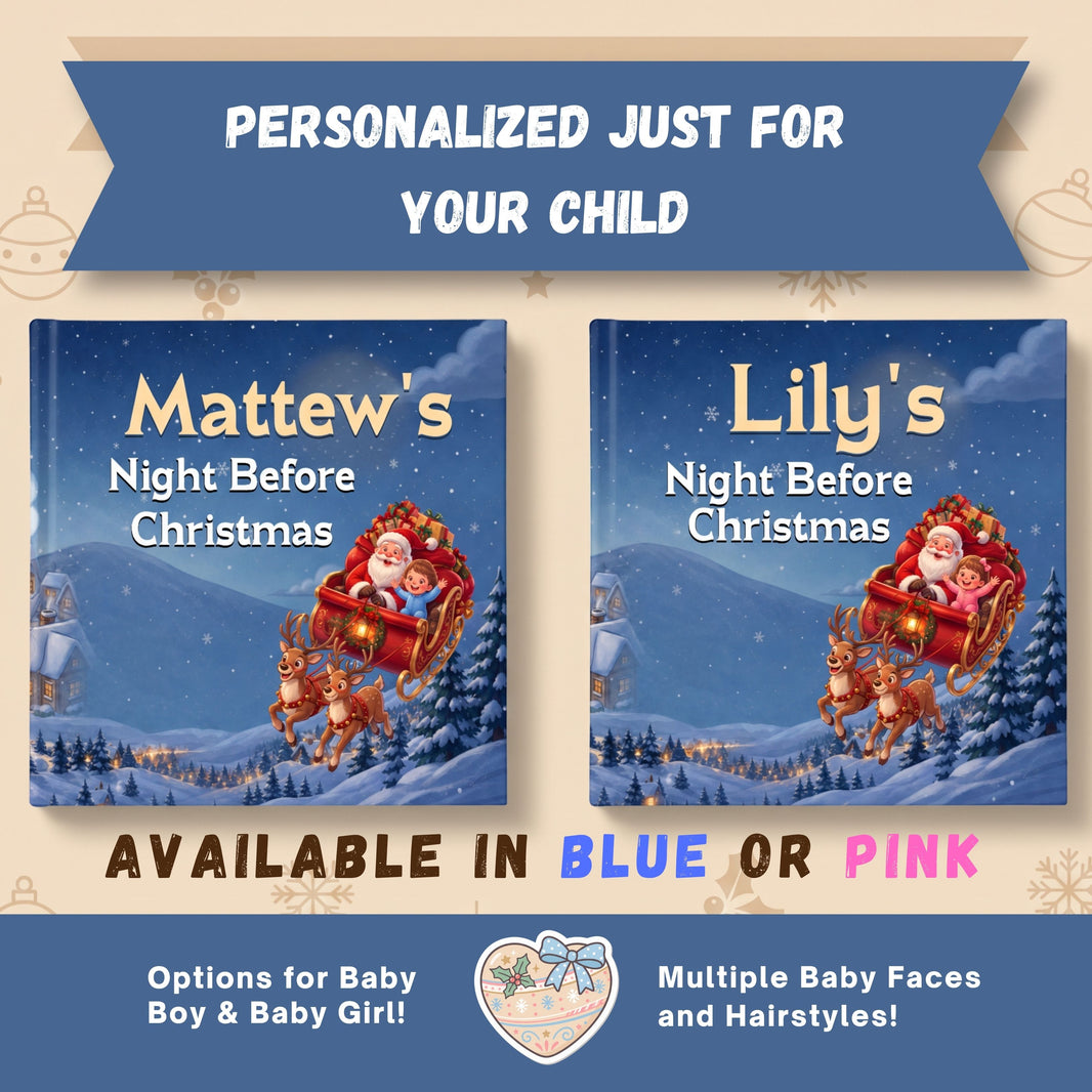 Custom Name Santa Story, Night Before Christmas Book