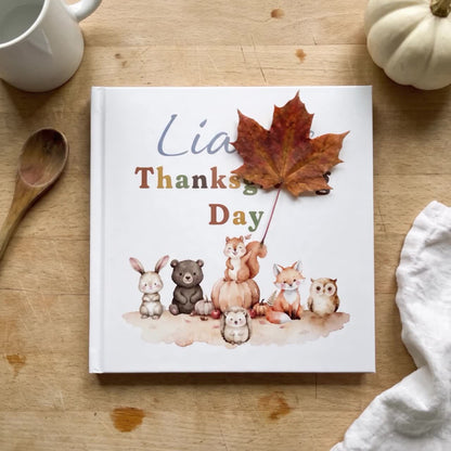 Personalized Fall Storybook for Toddler, Custom Name Thanksgiving Book