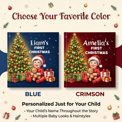 Baby’s First Christmas Personalized Book, 1st Christmas Baby Gift