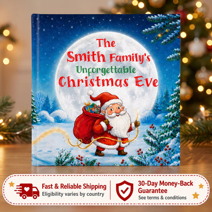 Personalized Family Christmas Book, Custom Name Storybook, Christmas Eve Gift for Family