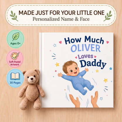 Custom Daddy Book from Child, Personalized Dad and Child Storybook