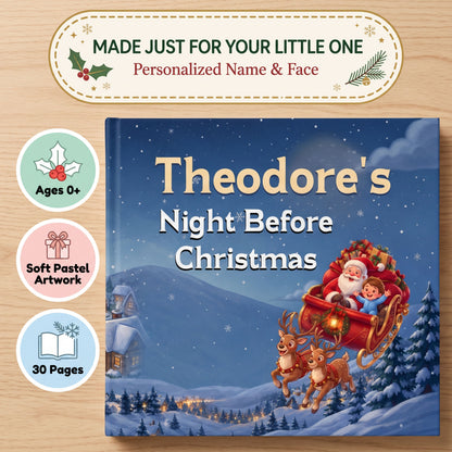 Custom Name Santa Story, Night Before Christmas Book