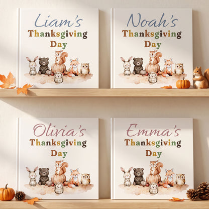 Personalized Fall Storybook for Toddler, Custom Name Thanksgiving Book