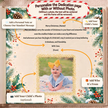 Personalized Christmas Eve Book, Custom Name Kids Christmas Story