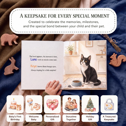 Custom Kids Story with Cat, Personalized Cat Book, Gifts for Kids