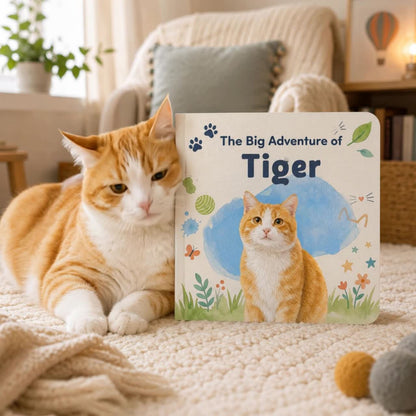 Personalized Cat Photo Story Book, Animal Lover Gift