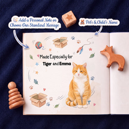 Personalized Cat Photo Story Book, Animal Lover Gift