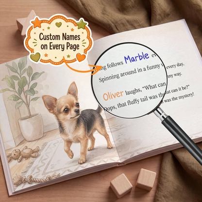 Custom Pet Adventure Book, Personalized Dog Book with Name