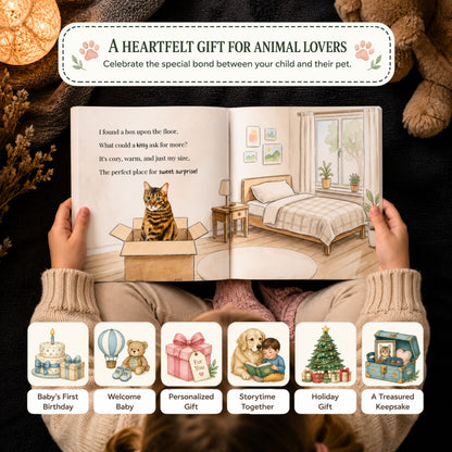 Custom Pet Photo Book, Personalized Pet Story Book, Pet Portrait Book