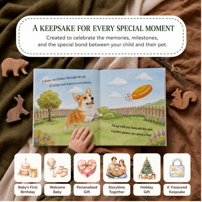 Custom Pet Photo Story Book, Dog Photo Illustration Book, Custom Dog Book for Kids