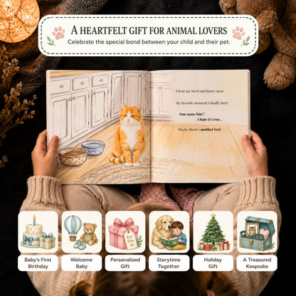 Personalized Cat Photo Story Book, Animal Lover Gift